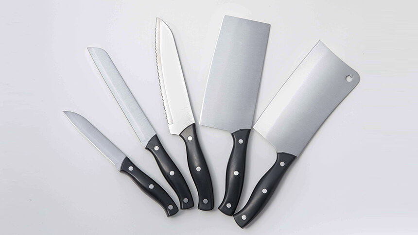 stainless steel kitchen knife made from 3Cr13 steel